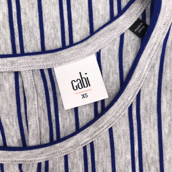 Cabi NWOT Womens Size XS Pullover Striped Keyhole Ticker Tank Top Stretch Knit - Picture 7 of 8